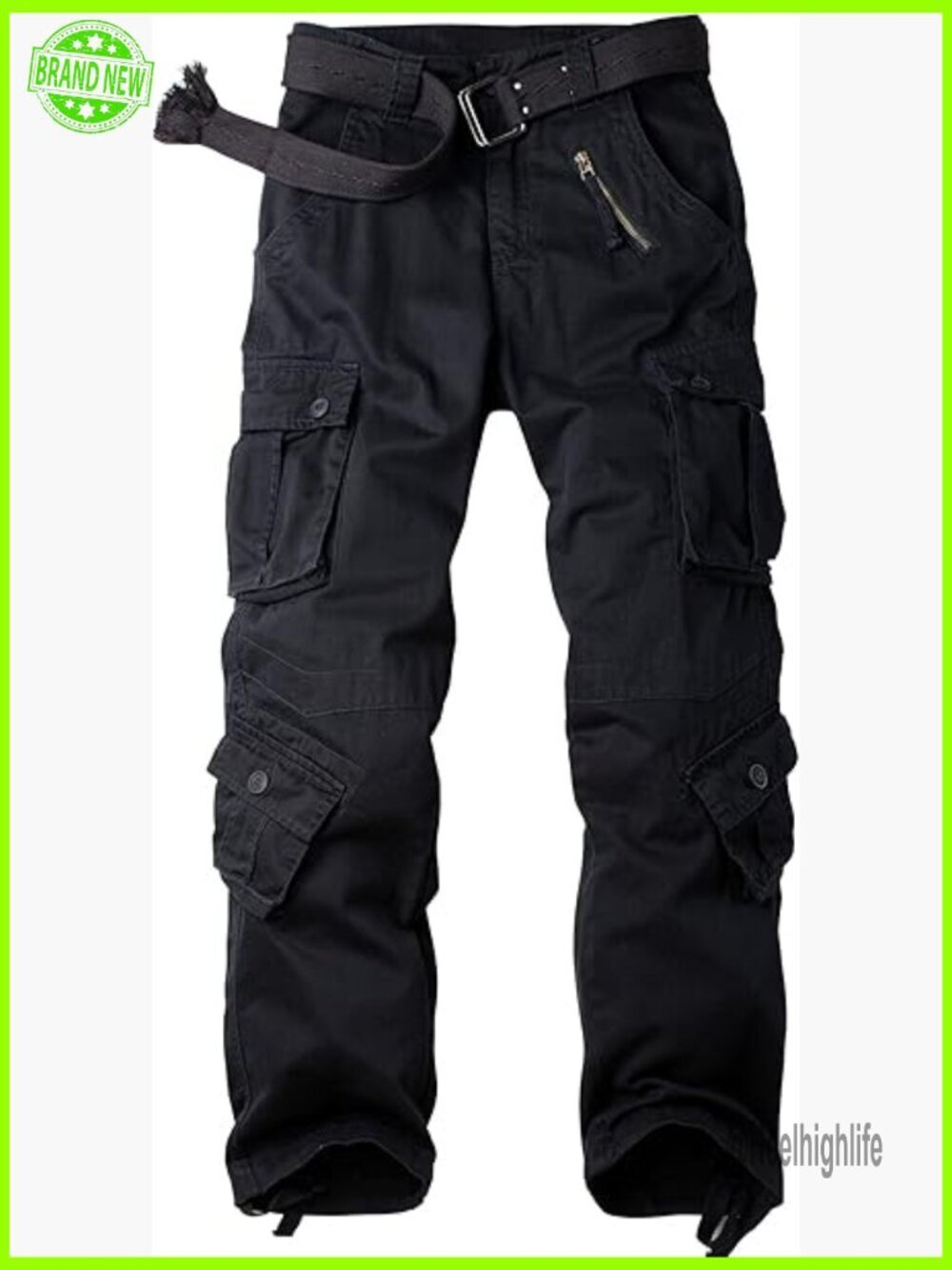 Women's Cargo Pants with 8 Pockets Ripstop Cotton Combat Trousers